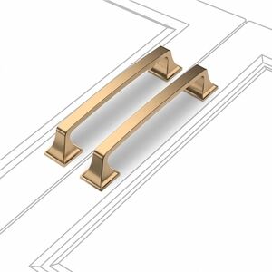 Set of 9 Brushed Bronze Handles